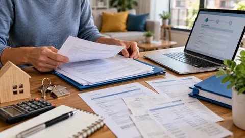 Documentos del hogar, calculadora y solicitud de ayuda de vivienda