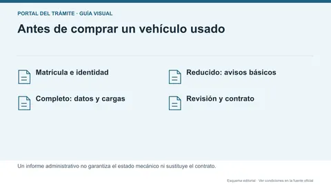 Comparación de informe reducido, informe completo, cargas y comprobación física del vehículo